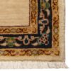 Genuine Persian Wool Carpet Hand-Knotted Bordered Cream