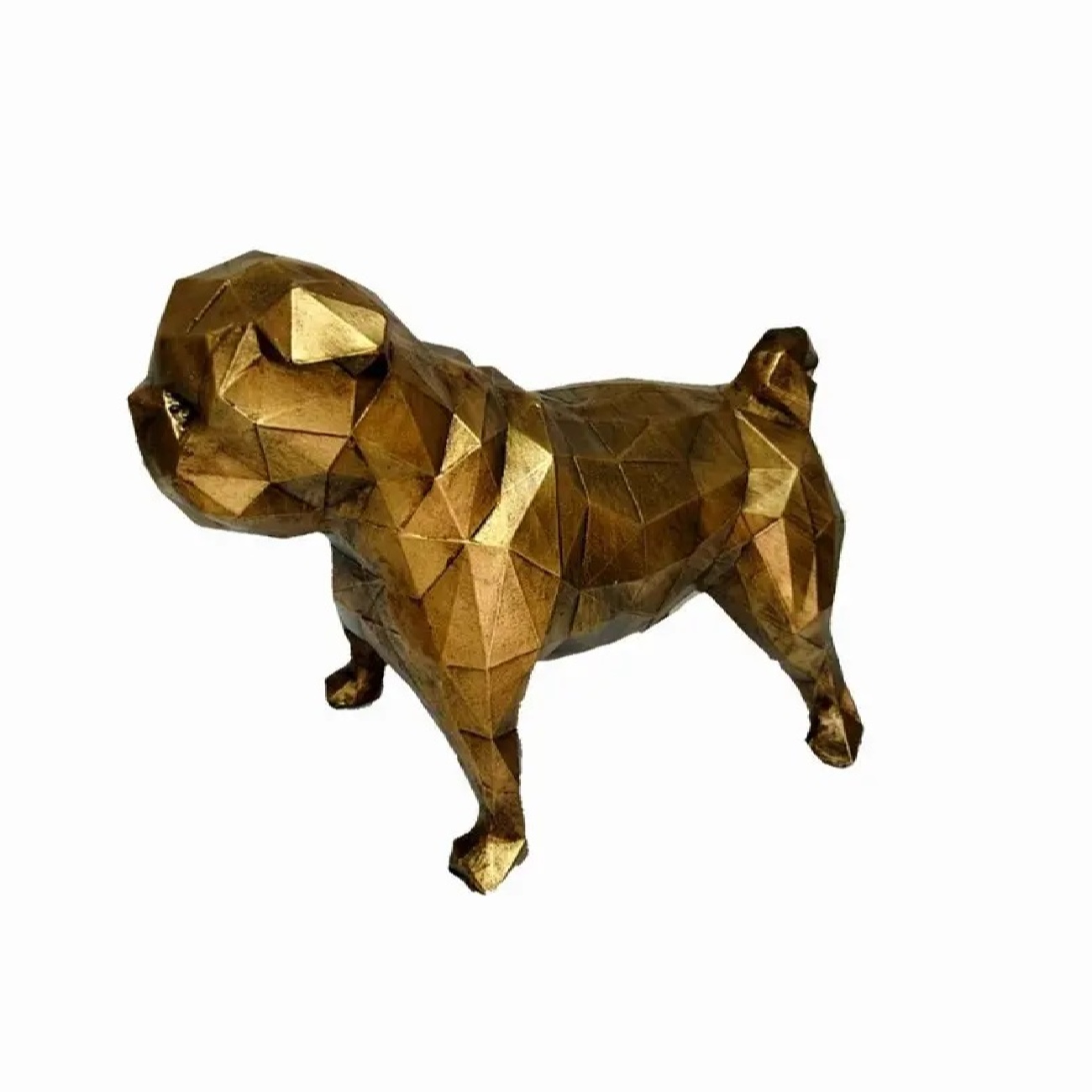 Geometric Black Dog Cubism Figurine - Modern Piece