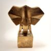 Geometric Golden Rhinoceros Cubism Figurine - Artistic Highlight