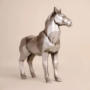 Geometric Horse Cubism Figurine – Decorative Accents