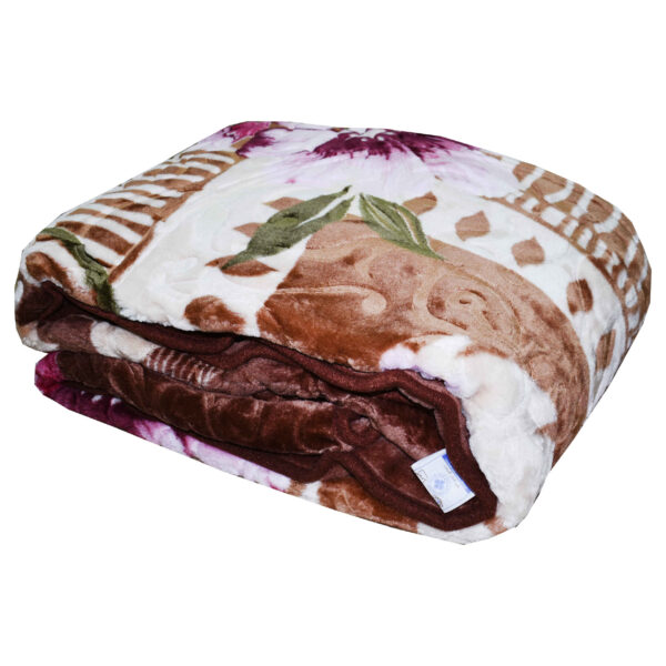 Golbaft Persian Single Bed Blanket Floral Brown