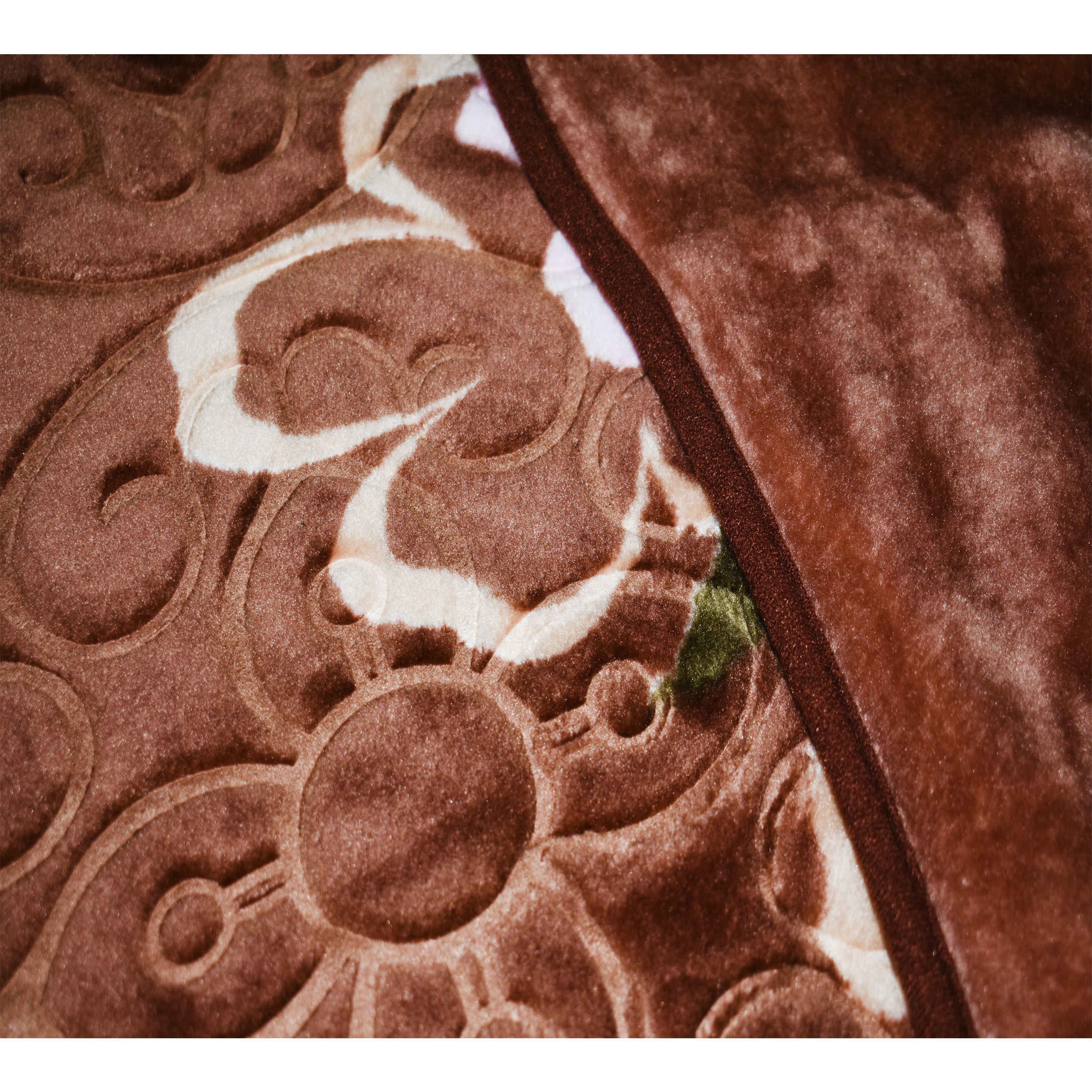 Golbaft Persian Single Bed Blanket Floral Brown