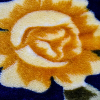 Golbaft Persian Single Bed Blanket Floral Navy Blue