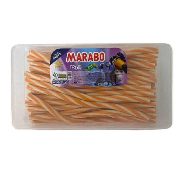 Halal Gummy Candy - Creamy Orange Sticks - Marabo (1500g)