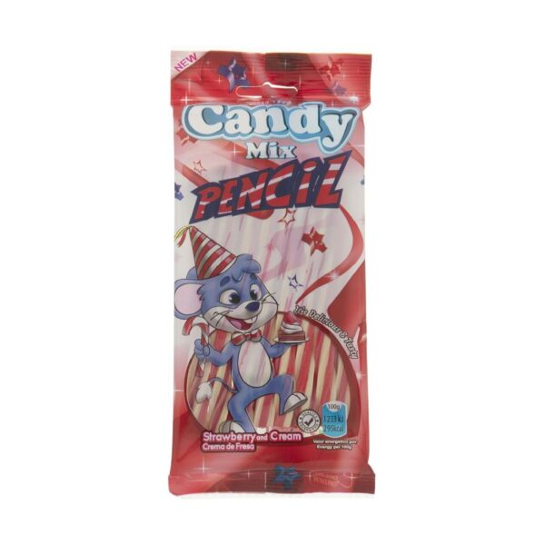 Halal Gummy Candy - Strawberry & Creamy Sticks - Marabo (85g, x10)