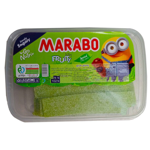 Halal Gummy Candy - Sour Apple Sticks - Marabo (900g)