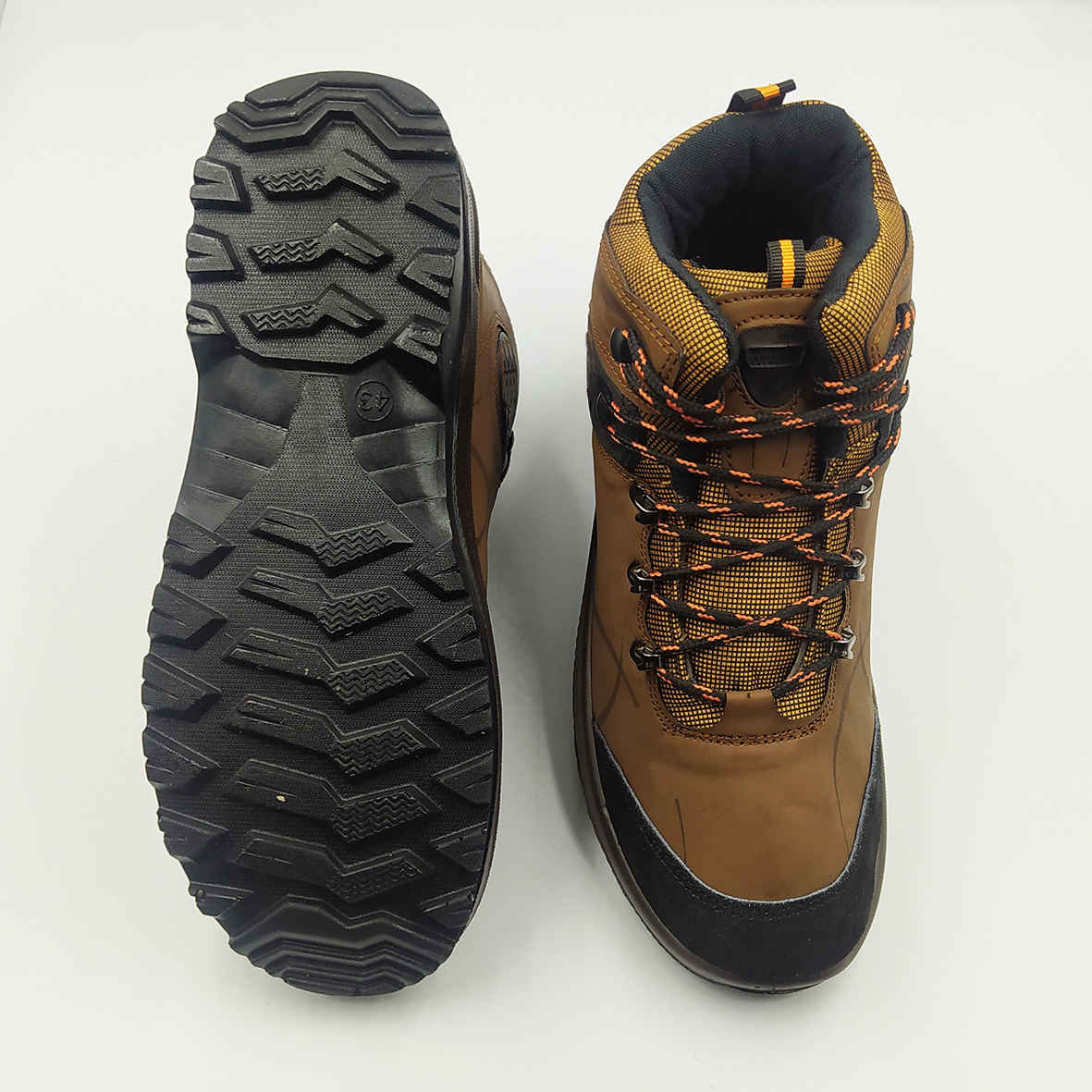 Hiking Boots for Men Brown Durable & Lightweight Faux Leather