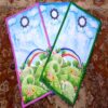 Islamic Prayer Mat Sajadah for Kids Rainbow Blue