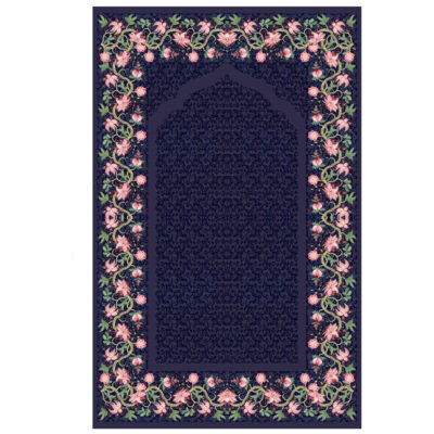 Islamic Prayer Mat Sajadah for Muslims Floral Bordered