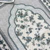 Islamic Prayer Mat Padded Velvet Sajadah Floral Design Gray