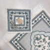 Islamic Prayer Mat Padded Velvet Sajadah Floral Design Gray