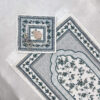 Islamic Prayer Mat Padded Velvet Sajadah Floral Design Gray