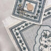 Islamic Prayer Mat Padded Velvet Sajadah Floral Design Gray