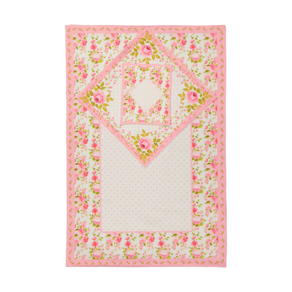 Islamic Prayer Mat Velvet Sajadah Floral Pink