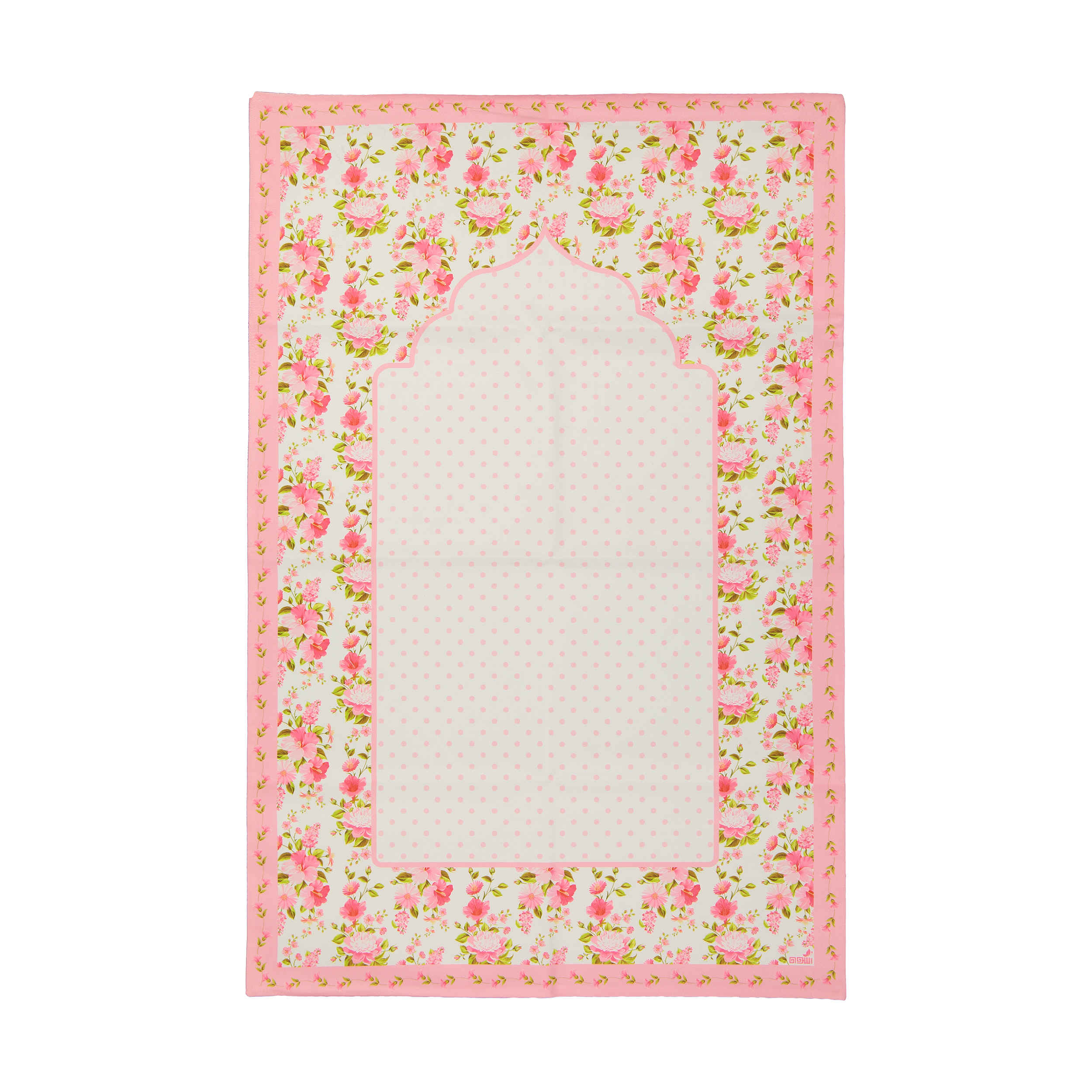 Islamic Prayer Mat Velvet Sajadah Floral Pink