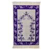 Islamic Prayer Mat Padded Janamaz Floral Bordered Purple