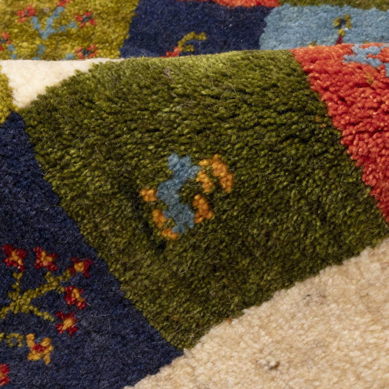 Persian Gabbeh Wool Rug Handwoven in Fars Kashkuli Cream