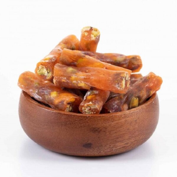 Lokum Turkish Delight with Orange Flavor & Pistachio - 500g