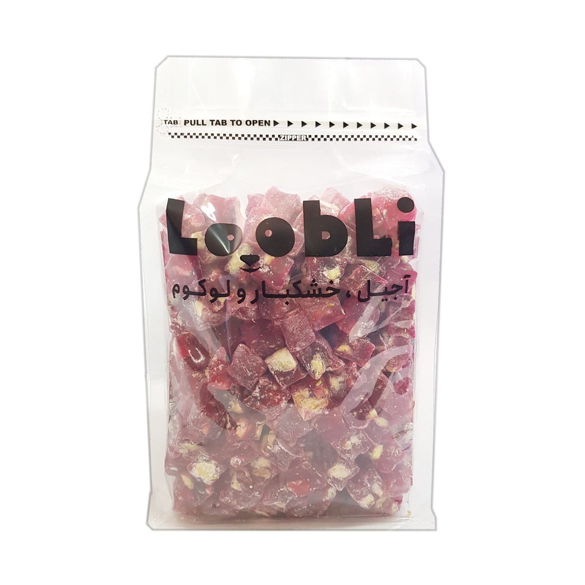 Lokum Turkish Delight with Pomegranate Flavor & Pistachio – 500g