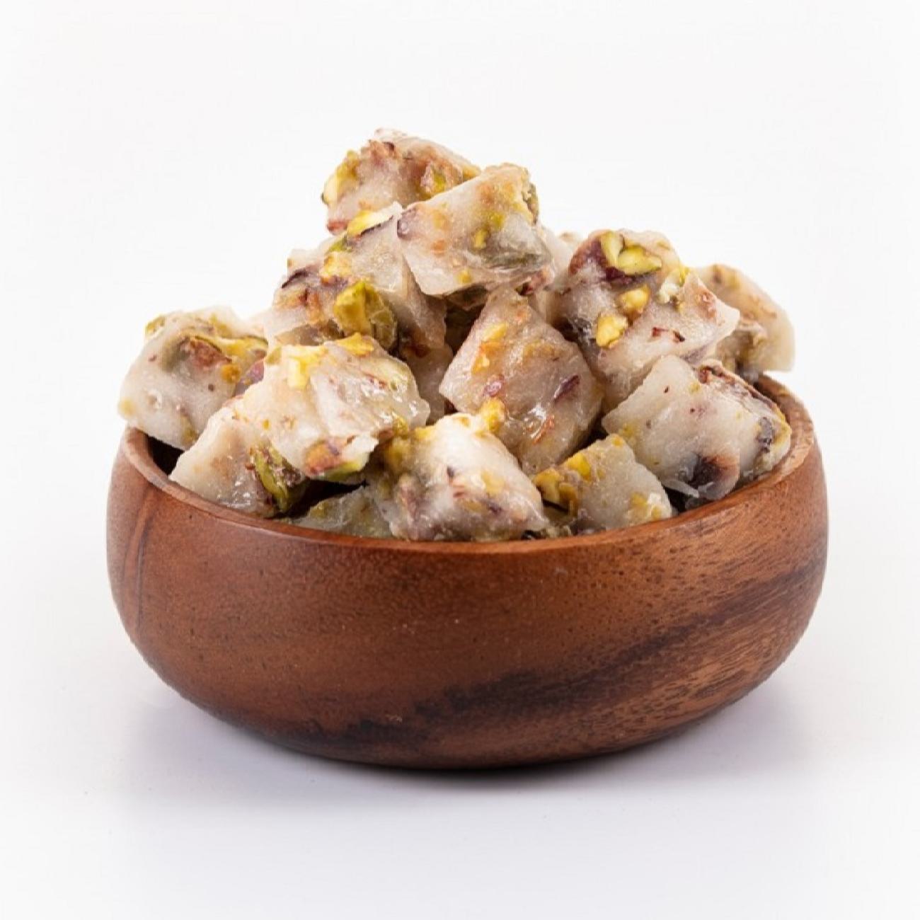 Lokum Turkish Delight with Vanilla Flavor & Nuts - 500g