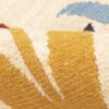 Original Persian Wool Kilim Rug Handwoven in Kerman Floral Cream