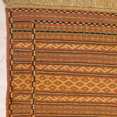 Original Persian Wool Kilim Rug Handwoven in Khorasan Striped
