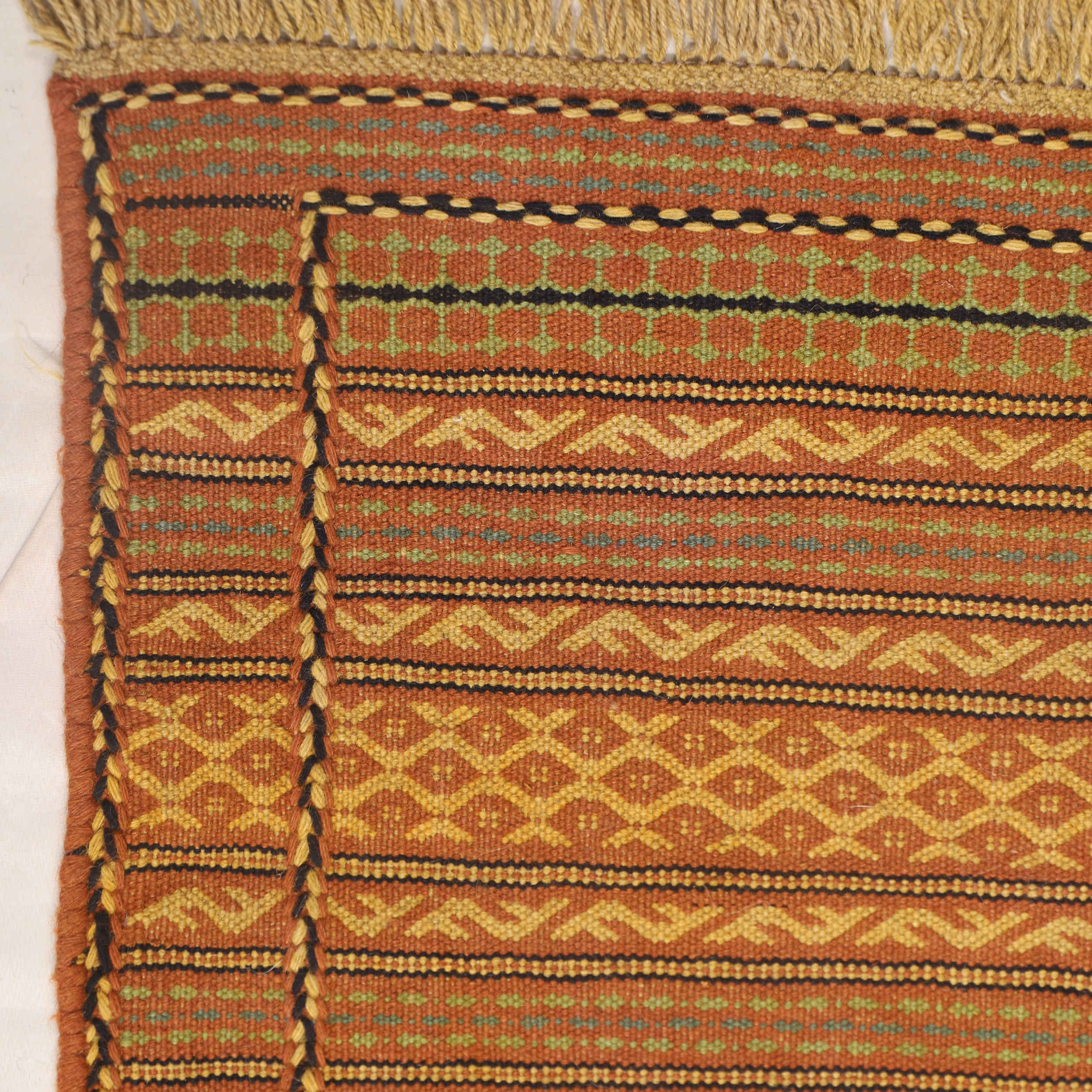 Original Persian Wool Kilim Rug Handwoven in Khorasan Striped