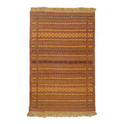 Original Persian Wool Kilim Rug Handwoven in Khorasan Striped
