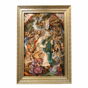 Persian Carpet Wall Art Hand-Knotted Prophet Joseph with Jacob's Shirt Scent of the Beloved