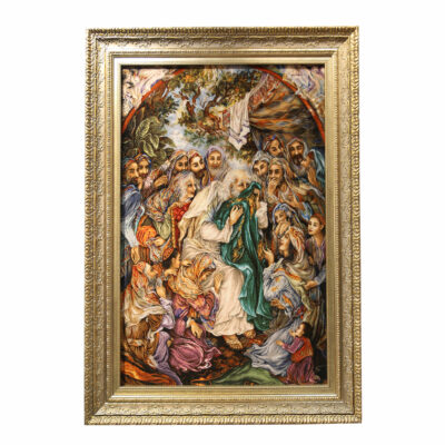Hand-Knotted Persian Pictorial Rug from Tabriz Depicting Prophet Joseph with Jacob’s Shirt Scent of the Beloved