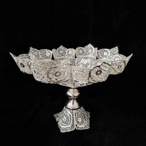 Persian Filigree Malileh-Kari Handcrafted Decorative Fruit Bowl