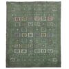 Persian Gabbeh Wool Rug Handwoven in Fars Green