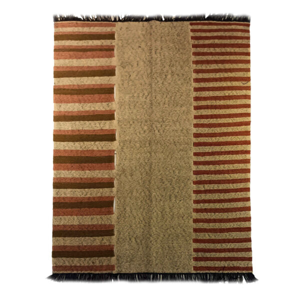 Persian Wool Kilim Rug Handwoven Genuine in Khorasan Brown