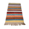 Genuine Persian Wool Kilim Rug Handwoven Striped