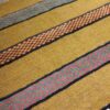 Genuine Persian Wool Kilim Rug Handwoven in Fars Striped Yellow