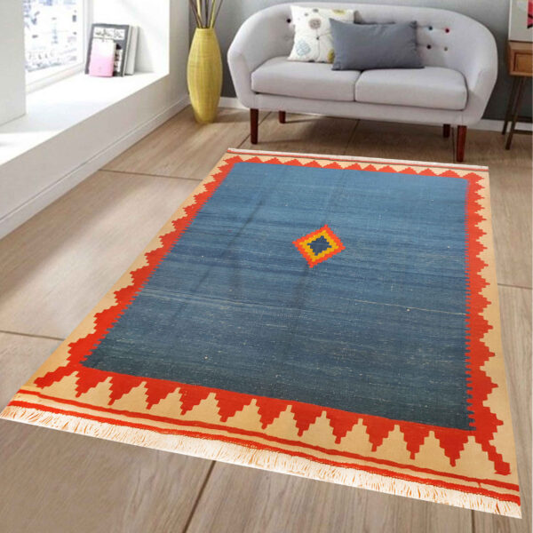 Genuine Persian Wool Kilim Rug Handwoven in Tabriz Geometric