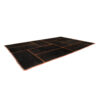 Vintage Persian Hand-Knotted Patchwork Carpet Dark Brown