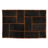 Vintage Persian Hand-Knotted Patchwork Carpet Dark Brown