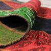 Vintage Persian Hand-Knotted Patchwork Carpet Red & Black