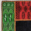 Vintage Persian Hand-Knotted Patchwork Carpet Red & Black