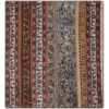 Vintage Persian Hand-Knotted Patchwork Carpet Striped Brown