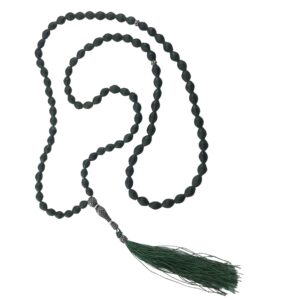 Islamic Afghan Shah Maghsoud Rosary Crafted with 101 Prayer Beads Tasbih Dark Green