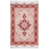 Persian Silk Carpet Hand-Knotted Original in Tabriz Lachak Toranj Red