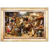 Hand-Knotted Persian Pictorial Rug from Tabriz Depicting Market Scene