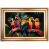Hand-Knotted Persian Pictorial Rug from Tabriz Depicting Parrots