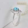 Persian Neyshabur Turquoise Silver Ring Handcrafted