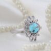 Persian Neyshabur Turquoise Silver Ring Handcrafted