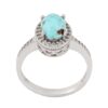 Persian Neyshabur Turquoise Silver Ring Handcrafted Hana