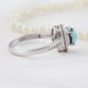 Persian Neyshabur Turquoise Silver Ring Handcrafted Hana