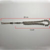 Islamic Silver Rosary with 33 Prayer Beads Tasbih Milad